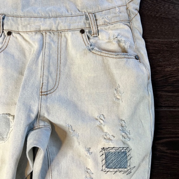 Trendy Stone Washed Overalls With Open Sides - Picture 2 of 6 Trendy Stone Wash - Picture 4 of 6